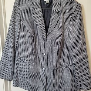 Jc6 Style & Co. Monochrome Patterned Blazer